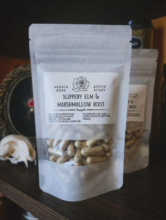 Slippery Elm & Marshmallow Root Capsules (organic)