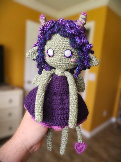 Lilith inspired handmade crochet doll