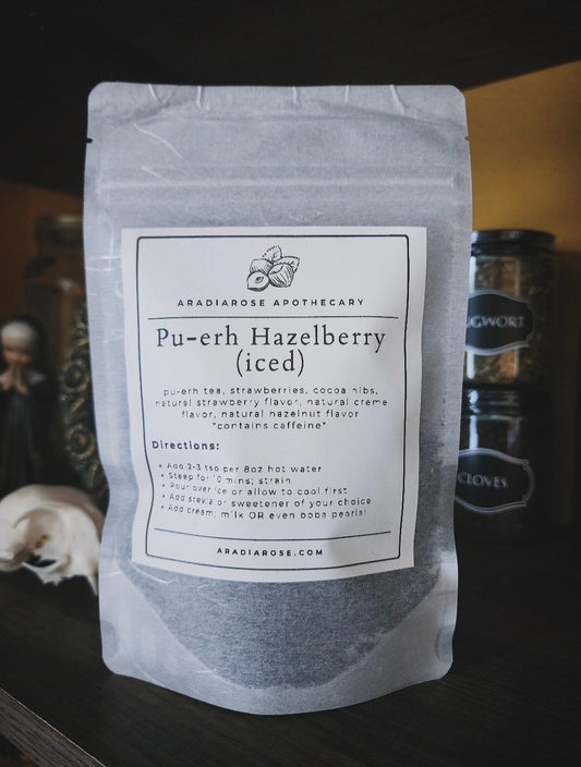 Pu-erh Hazelberry Tea (iced)